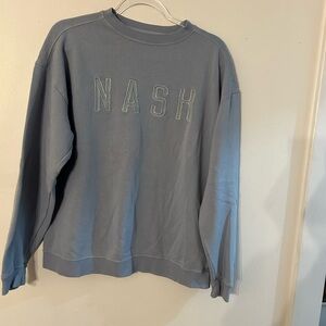 NASH Blue Crewneck Sweatshirt Minimalist Design